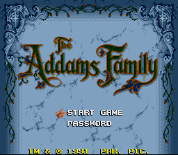 Addams Family, The (USA) Title Screen
